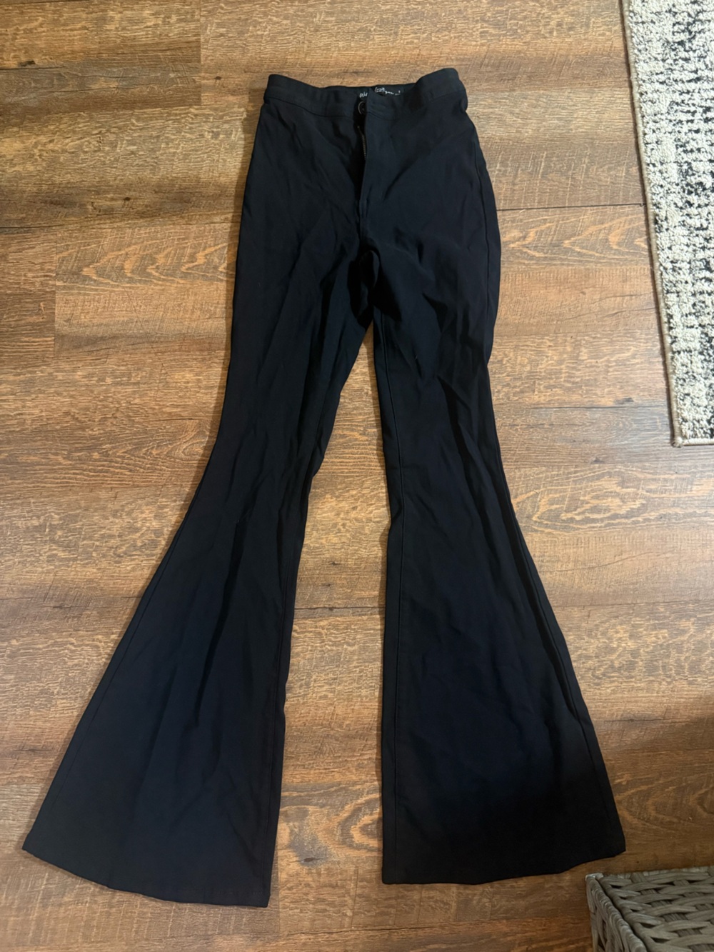 Willow & Root Black High Rise Super Flare Bell Bottom Pants S